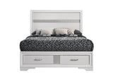 Footboard slide-out storage drawers on Miranda bed