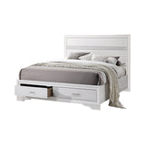 Miranda white chest open drawers showing storage