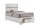 Side view showing two slide-out storage drawers