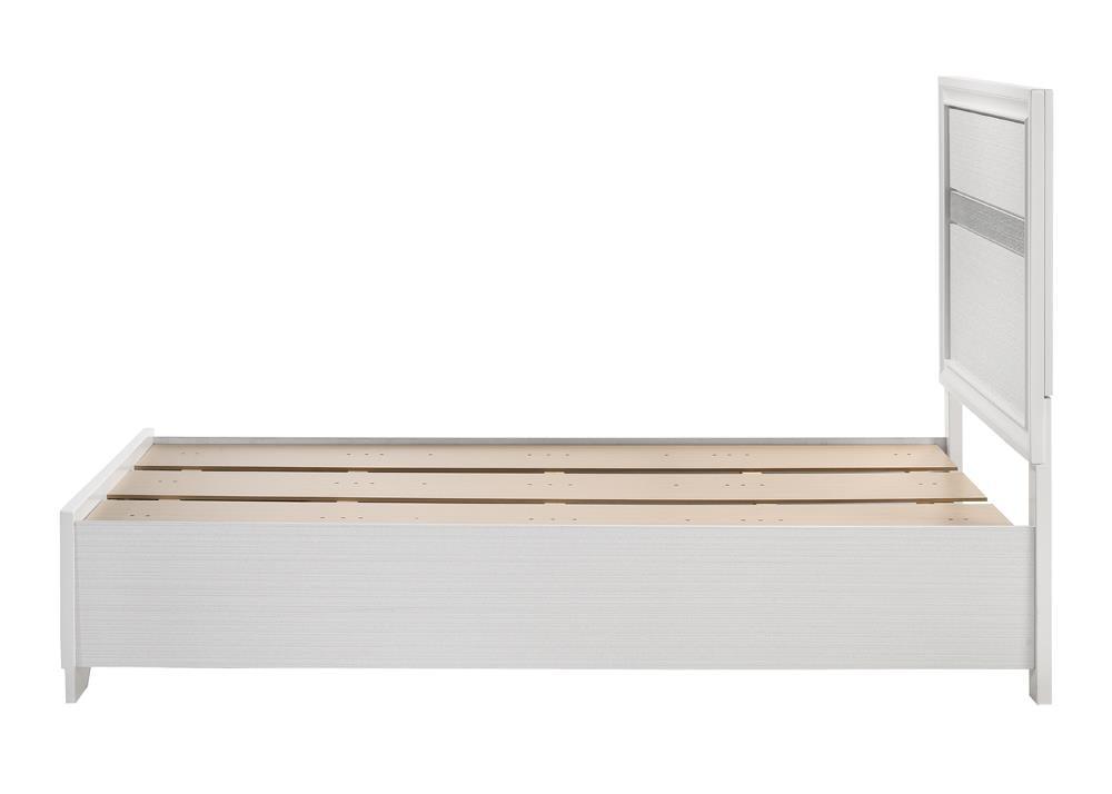 Platform frame of the twin bed without mattress