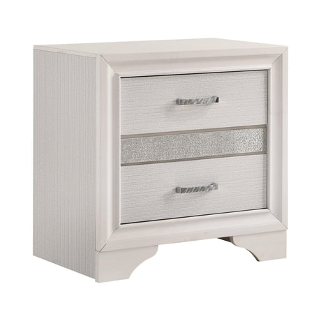 Miranda Rectangular White Dresser Mirror profile view