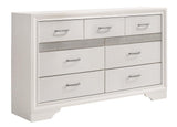Miranda White Dresser side angle showing drawer detail