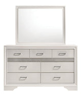 Miranda dresser drawers closed highlighting white lacquer finish