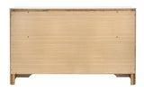 Miranda dresser showing chrome pull handles and glitter rhinestone panel
