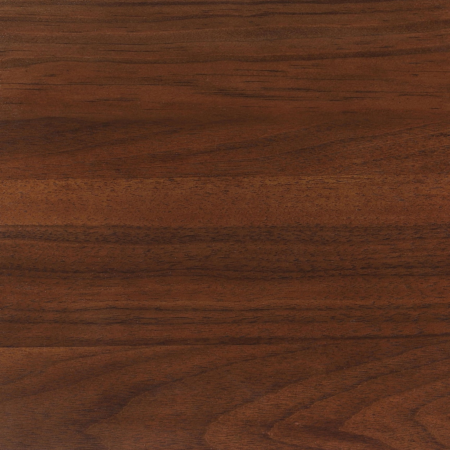 Robyn Wood Full Bed corner showing rounded edges and walnut veneer