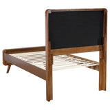 Low-profile footboard and rounded corner detail