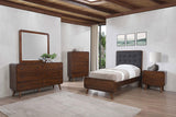 Robyn Wood Twin Bed in bedroom setting