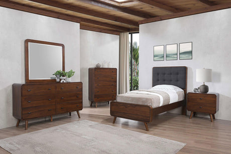 Robyn Wood Twin Bed in bedroom setting