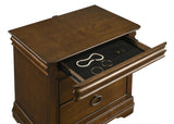 Garland 3-drawer nightstand in brown cherry finish