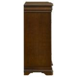 Brown cherry wood grain detail