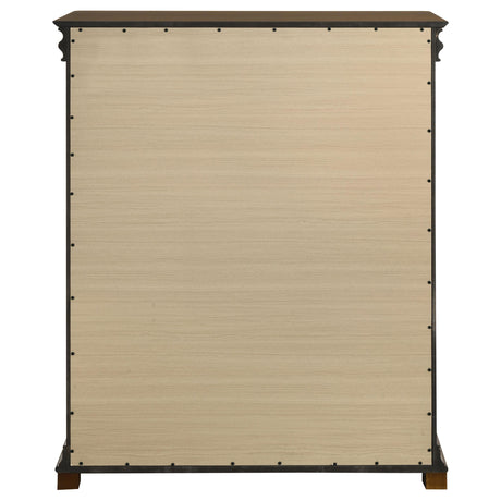 Garland 4-drawer chest of drawers in brown cherry finish, front view