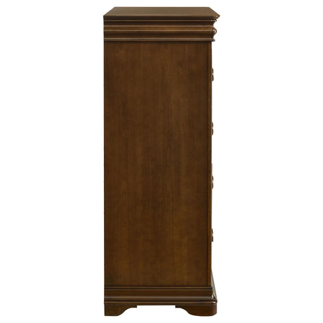 Garland 4-drawer chest of drawers in brown cherry finish, front view