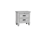 Franco 2-Drawer Nightstand antique white front view