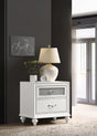 Barzini white 2-drawer nightstand front view