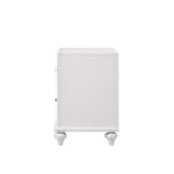 Close-up of Barzini nightstand faceted crystal drawer hardware