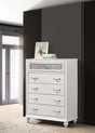 Barzini 5-Drawer Chest White front angle