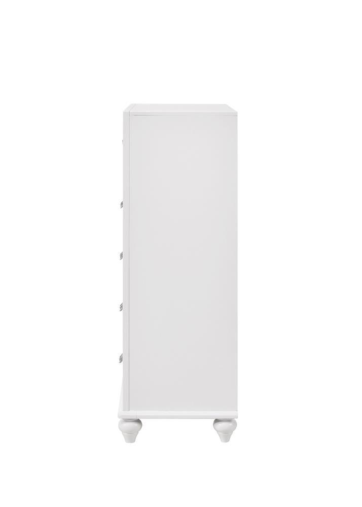 Barzini White Chest close-up acrylic glitter panel