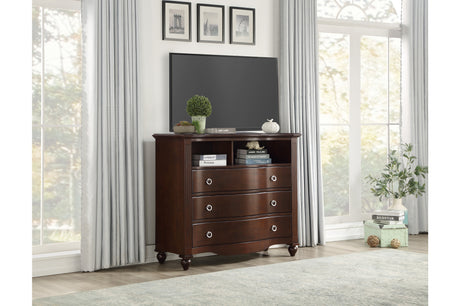 Meghan espresso bed side angle