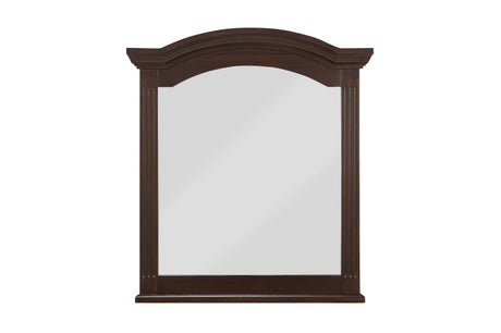 Meghan espresso finish full panel bed with dresser and mirror
