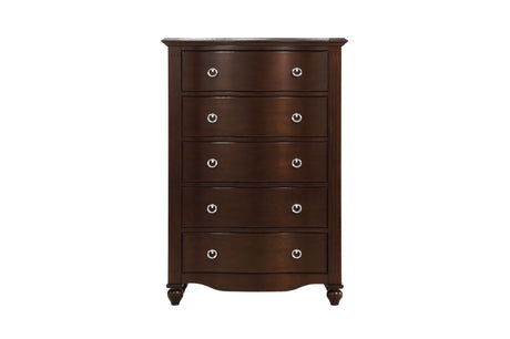Meghan espresso finish full panel bed with dresser and mirror