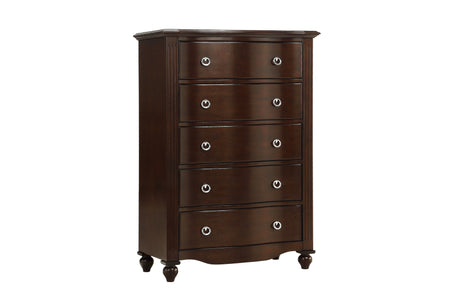 Meghan espresso finish full panel bed with dresser and mirror