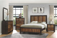 main view of Cooper dark ebony mahogany panel bedroom set bed