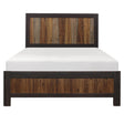 Cooper Multi-Tone Wire Brushed Faux-Wood Veneer Full Bed front view
