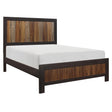 Cooper Multi-Tone Wire Brushed Faux-Wood Veneer Full Bed side angle