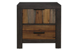 bedroom view of Cooper dark ebony mahogany panel bedroom set bed