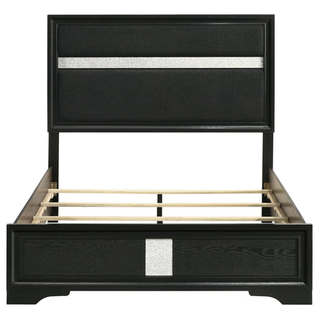 Miranda footboard with vertical glitter trim detail