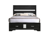 Miranda Full Storage Bed Black side profile
