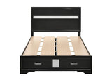 Miranda Full Storage Bed Black top-down view