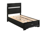 Footboard with two slide-out storage drawers