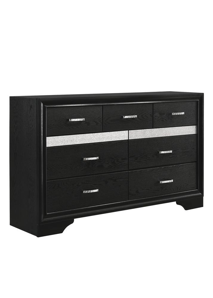 Miranda dresser drawer open showing felt lining