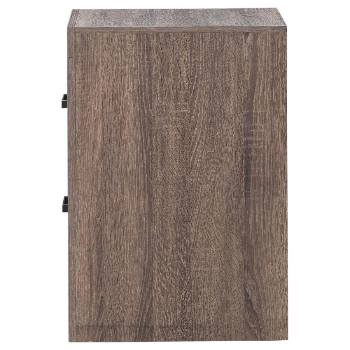 Brantford Nightstand close-up of pull handle and wood finish