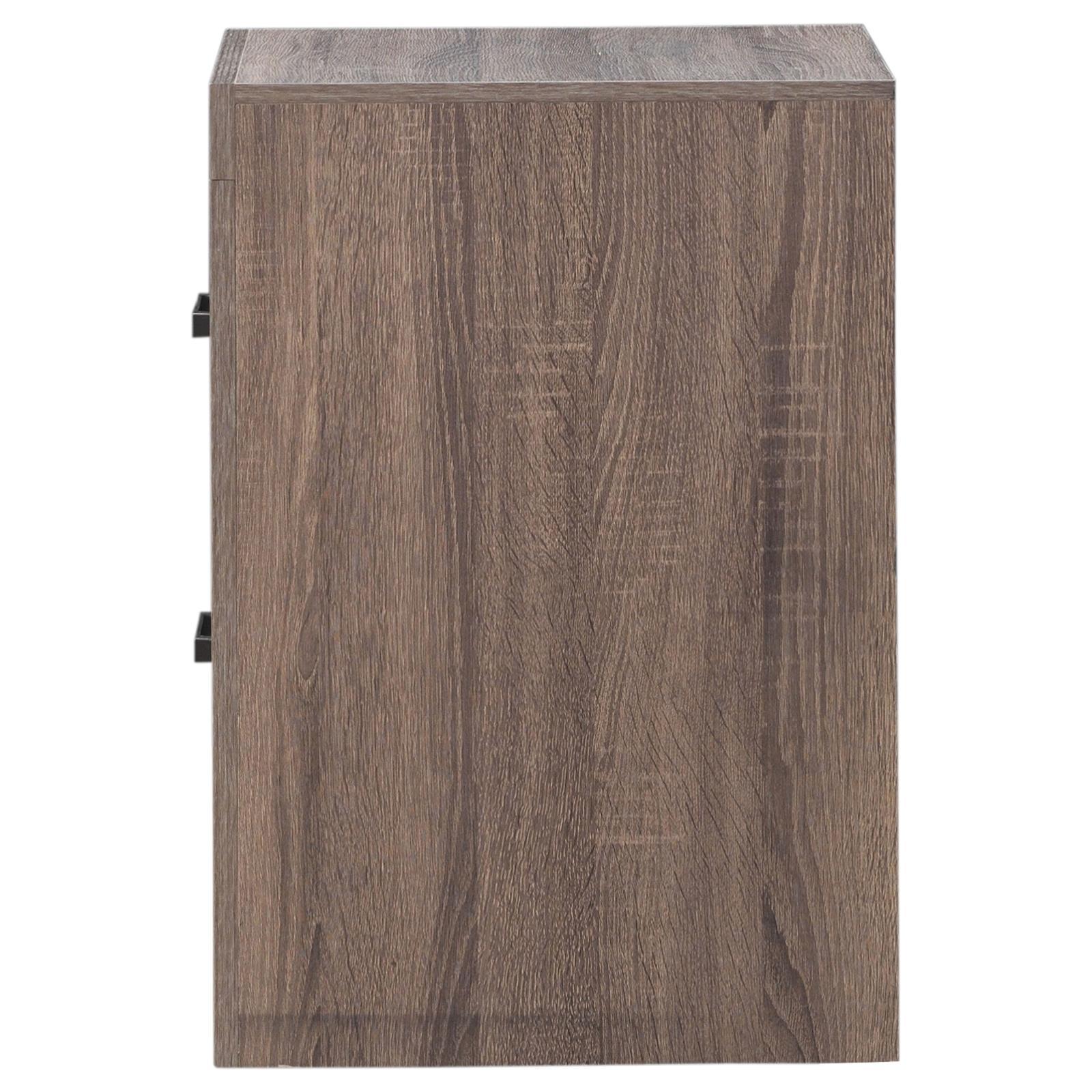 Brantford Nightstand close-up of pull handle and wood finish