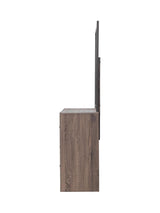 Sturdy support leg with leveler beneath dresser