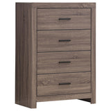Brantford 4-Drawer Chest side profile in barrel oak