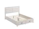 Brantford Coastal White Queen Storage Bed headboard detail