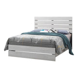 Brantford Coastal White King Panel Bed front view