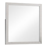 Side angle of Brantford Rectangle Dresser Mirror Coastal White frame