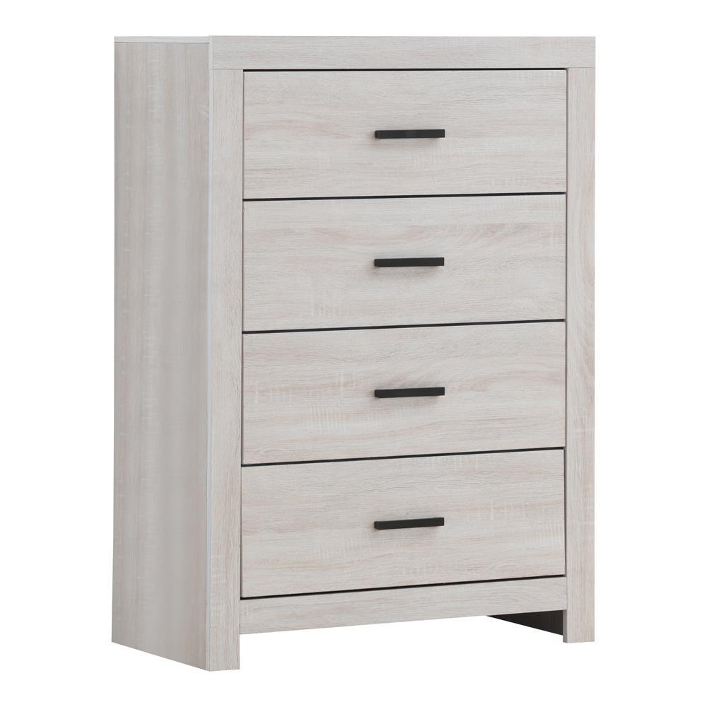 Brantford 4-Drawer Chest Coastal White side view