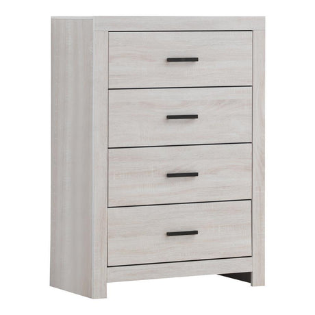 Brantford 4-Drawer Chest Coastal White side view