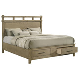 Close-up of footboard drawers with Kenlin metal glides