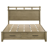 Side view of the king storage bed showing drawer