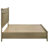 Footboard drawers pulled out showing storage space