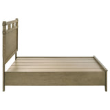 Footboard drawers open showing storage space
