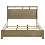 Detailed view of open-slat headboard