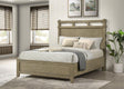Hazlewood panel bed side angle showing headboard detail
