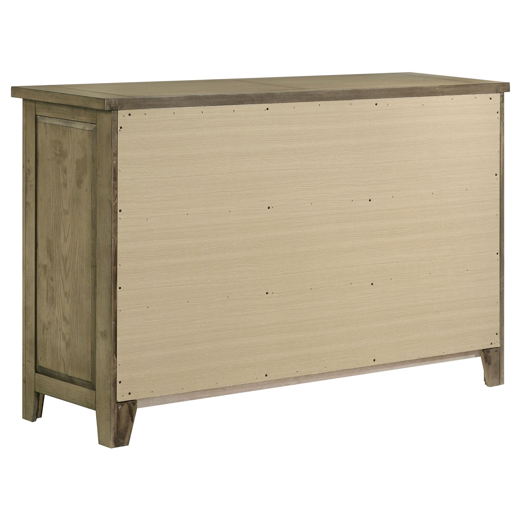 Hazlewood 6-Drawer Bedroom Dresser front view in vineyard oak finish